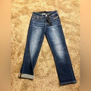 NWT Buckle Black Jeans Sz 25 Womens Curvy Fit Superior Stretch Mid Rise Dk Blue